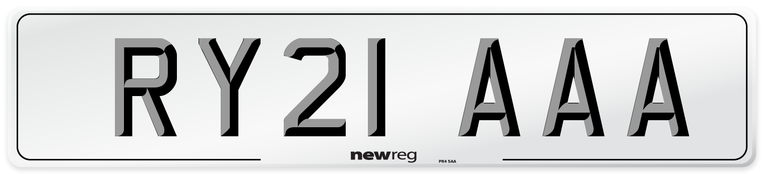 RY21 AAA Number Plate from New Reg